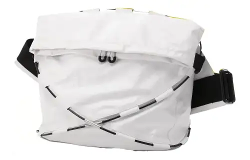 Bottega Veneta Top Grain Cow Leather Messenger Bag, Shoulder Bag, Crossbody Bag Small Unisex White