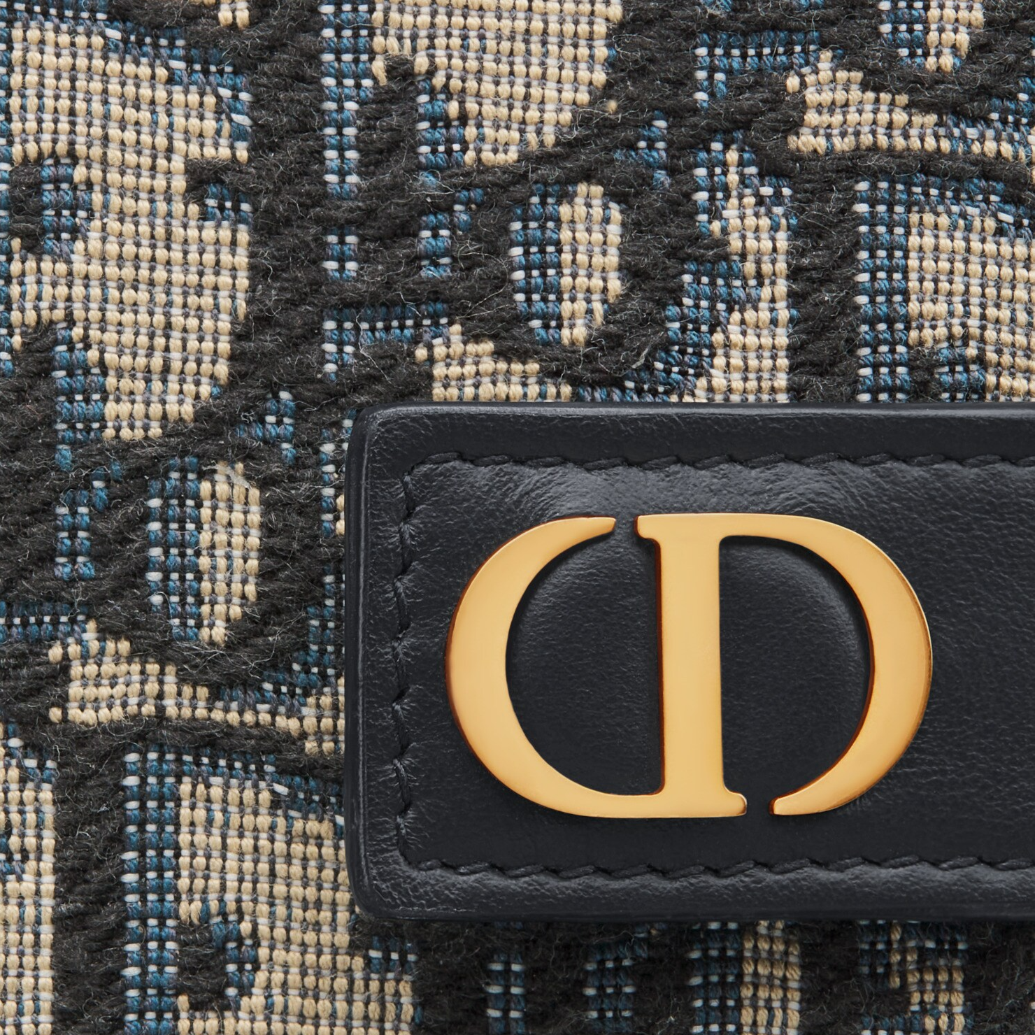 Женский кошелек Dior 30 Montaigne CD Oblique (синий) — фото 5