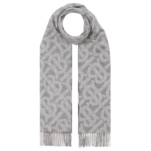 Burberry Check Pattern Fringed Scarf