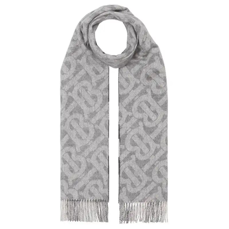 Burberry Check Pattern Fringed Scarf
