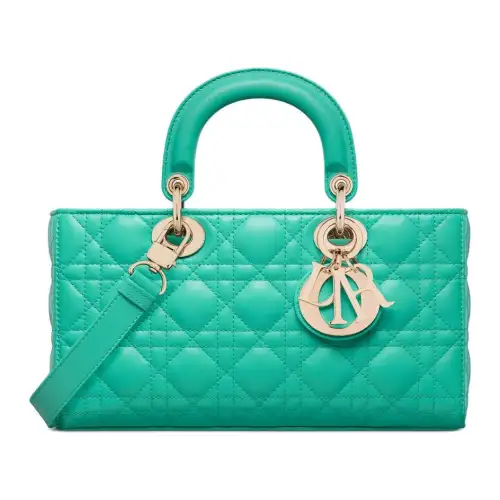 DIOR DiorivieraLady D Joy Lambskin Handbag, Shoulder Bag, Crossbody Bag, Handbag Medium Women's Blue