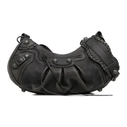 Balenciaga Calfskin Shoulder Bag, Crossbody Bag Small Women's Black