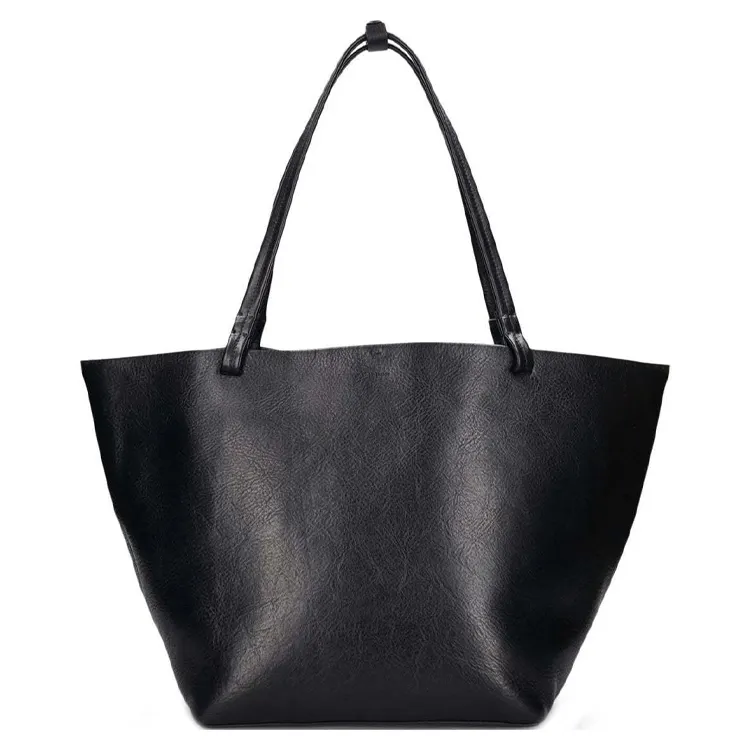 THE ROW Park Tote Calfskin Tote Bag, Shopping Bag, Handbag Men's Black