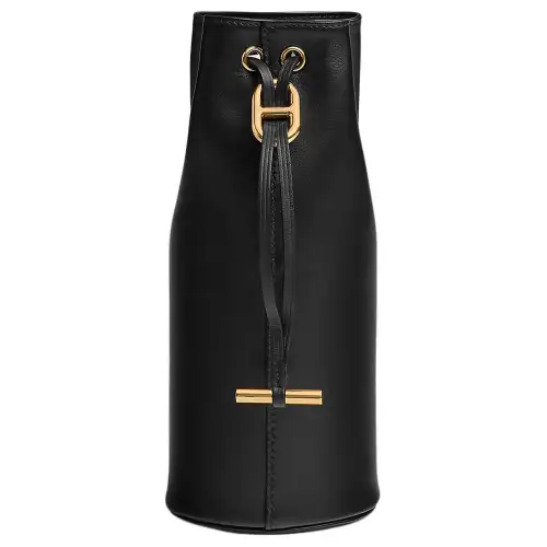 HERMES Milo Lambskin, Swift Calfskin Makeup Bag Women's 89 Noir Black