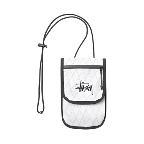 Stussy Nylon Coin Purse Wallet Regular Unisex Black/White