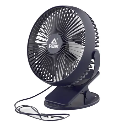 Peak Fan Strong Wind 360° Wide Angle 5 Feather Blades Evenly Distribute Air Super Quiet Multi-Color Dormitory Office Outdoor Desktop Clip 2-in-1 6-inch Large Version YE34402