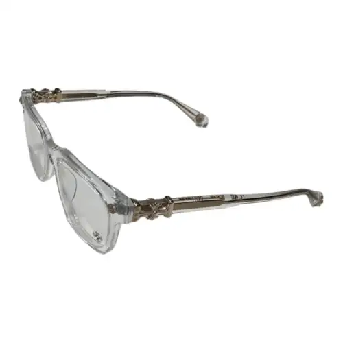 Chrome Hearts Irregular Shape Eyeglass Frames Unisex Transparent