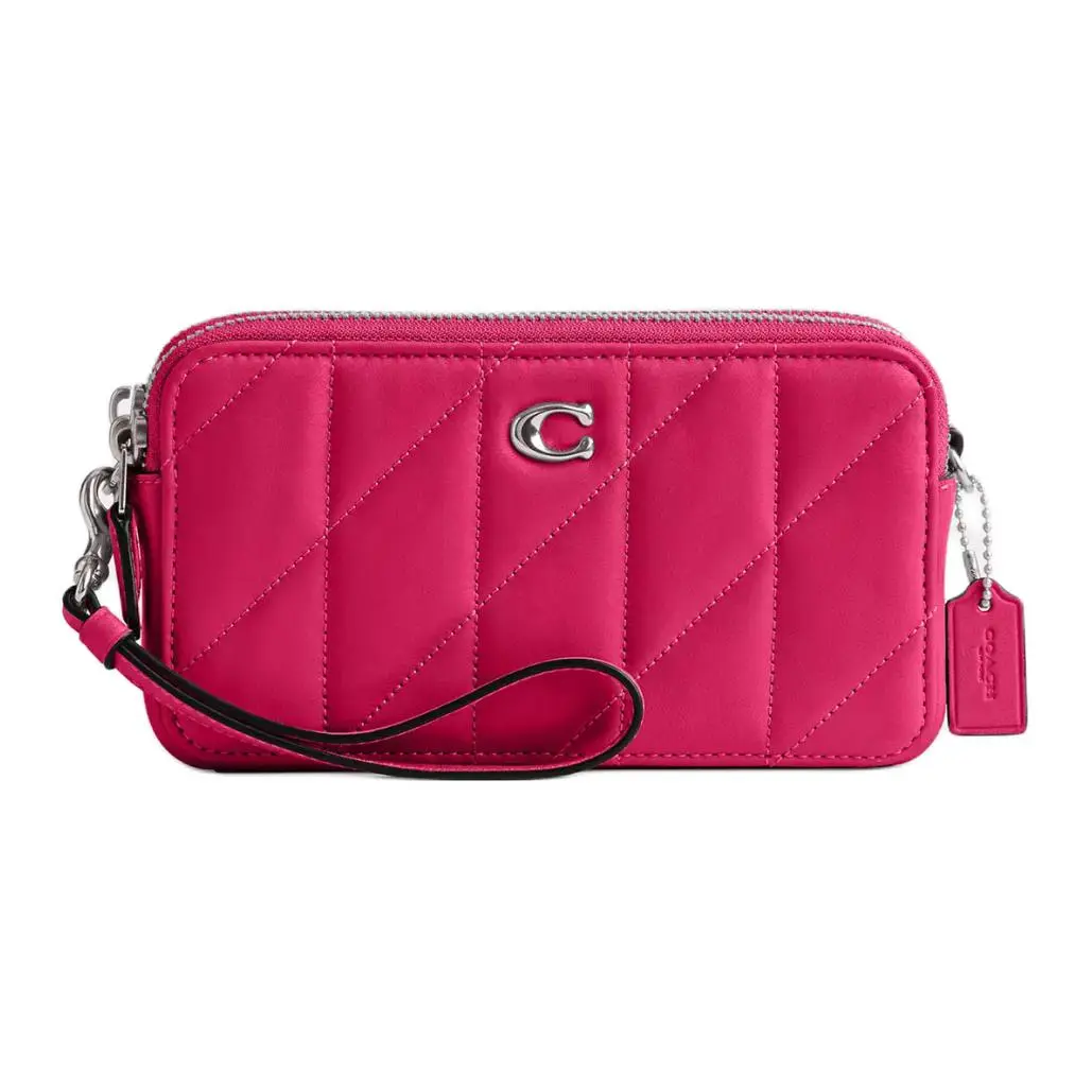 COACH Kira Nappa Leather Shoulder Bag, Crossbody Bag Small Women's Dragon Fruit