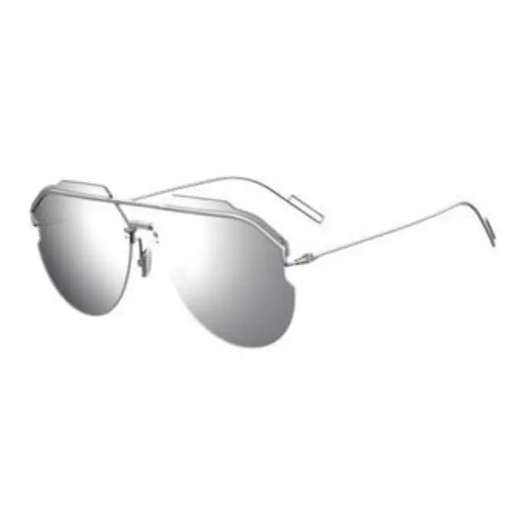 DIOR Irregular Shape Sunglasses Men's Silver