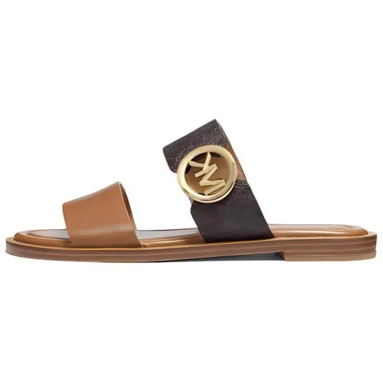 Michael Kors Vera Logo-plaque Leather Sandals