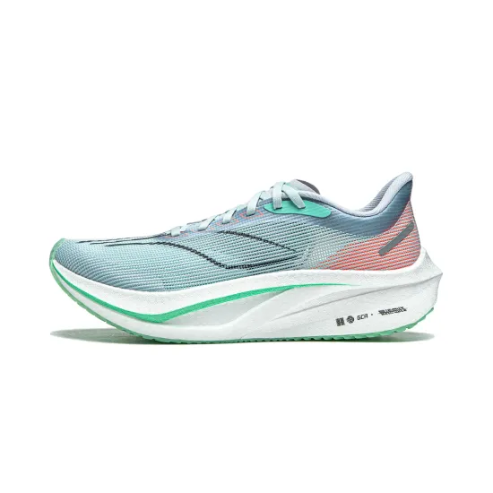 LINING Feidian 4 Challenger Running Shoes Women's Low-Top Purple Smoke Blue/Fluorescent Light Turquoise