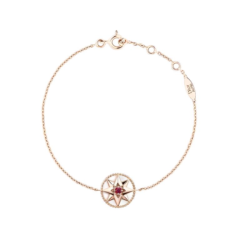 DIOR Dior Rose des Vents eight-pointed star design 18K gold bracelet, same style for men and women, gold