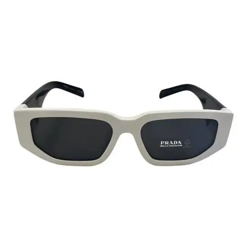PRADA Irregular Shape Sunglasses Unisex White