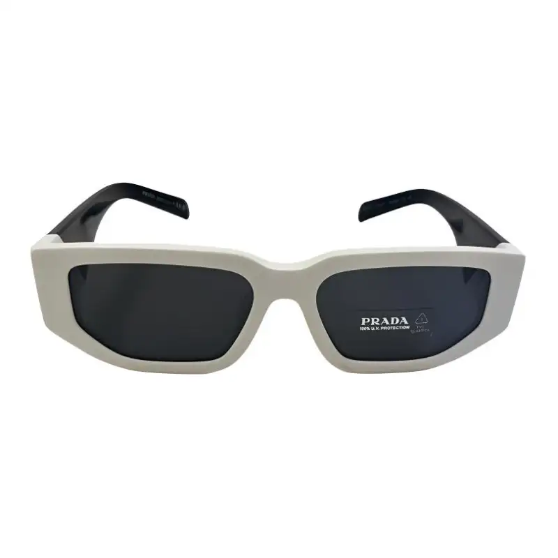 PRADA Irregular Shape Sunglasses Unisex White