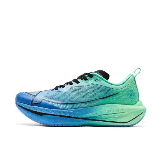 XTEP One-piece Molded 2nd Generation Running Shoes Men Low-Top Sky Blue/Macaron Green/Fluorescent Light Turquoise