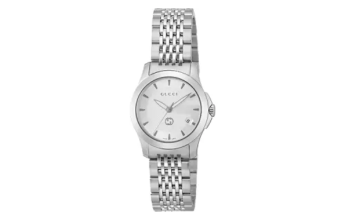 GUCCI G Timeless Collection Wrist Watch Quartz Movement Stainless Steel Strap 28mm White Dial Women's Watch Waterproof