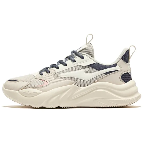 Erke Jie Ao 2.0 Cushioning Wear-Resistant Low-Top Casual Shoes Women's Cangye Gray Pink Brush Gray