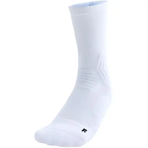 Anta Basketball Series Solid Color Comfortable Versatile Breathable Casual Sports Basketball Socks Same Style for Men and Women 1 Pair Pure White