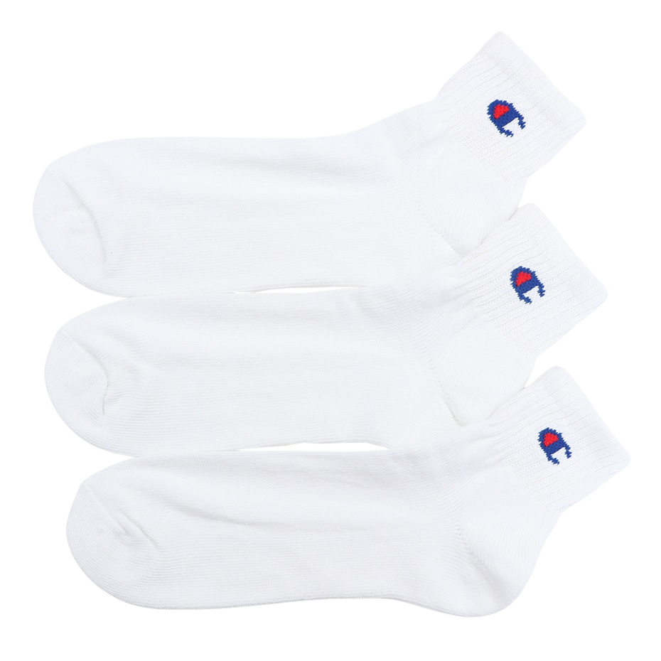 Champion SS24 Crew Socks Men’s 3 Pack White