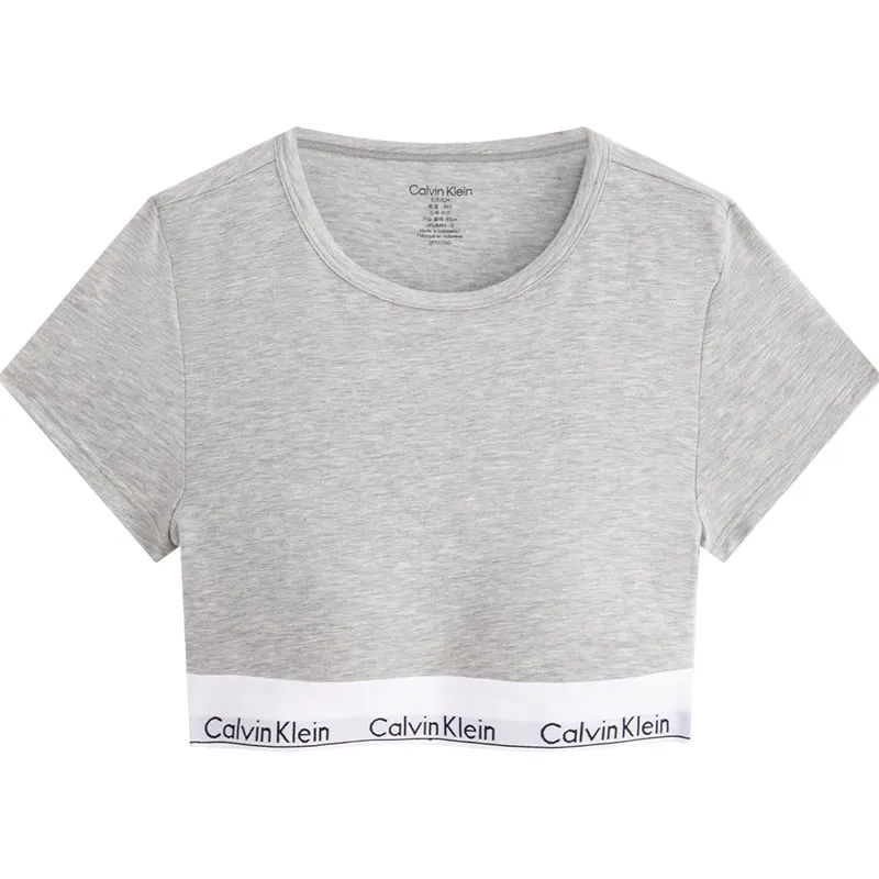 CALVIN KLEIN Modern Gravity Band Bra Women's Coconut Gray