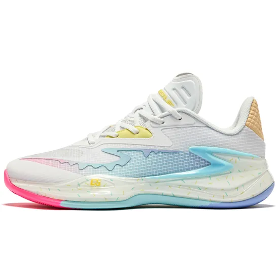 Erke Humble V2 Basketball Shoes Men Low-Top Elk White Saint Blue