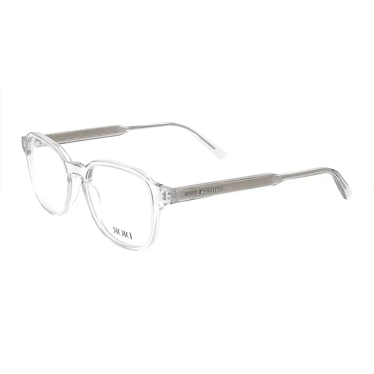 DIOR Acetate Square Eyeglass Frames Men's Transparent