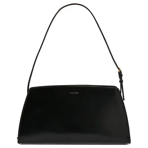 THE ROW Dalia Leather One Shoulder Handbag Women's Black
