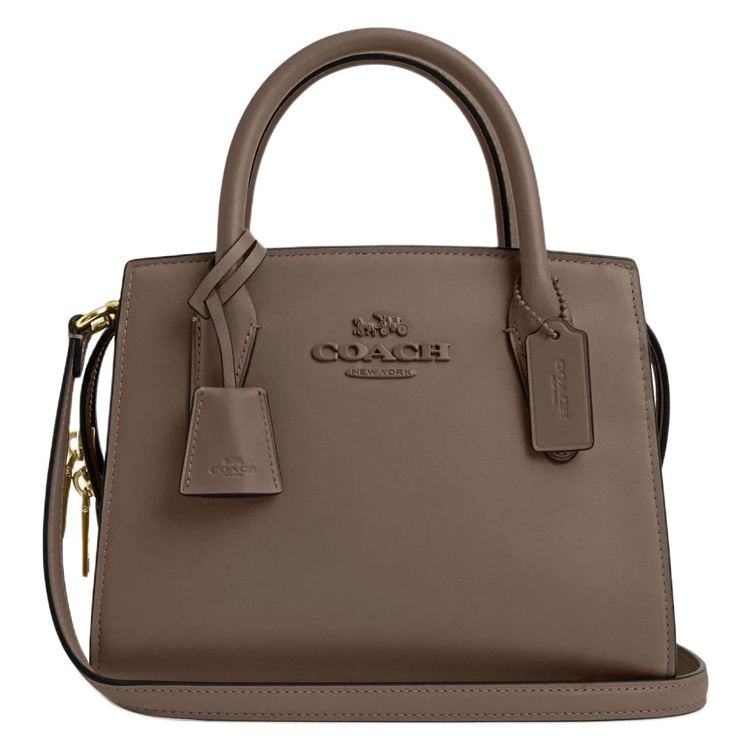Женская сумка COACH ANDREA CARRYALL 22 (коричневая)