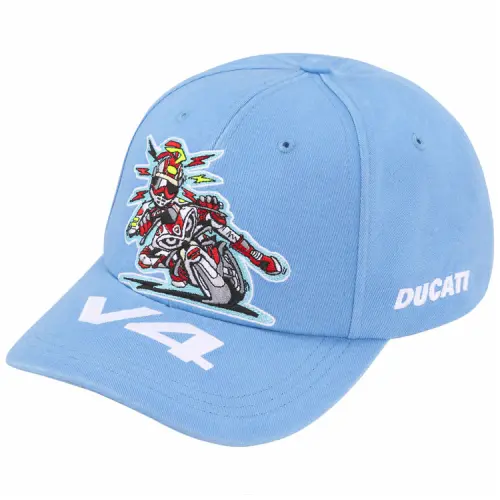 Supreme SS24 WEEK 16 Supreme®/DUCATI® 6-PANEL HAT Cotton Peaked Cap Unisex Couple Style Blue