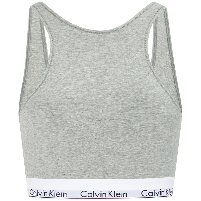 CALVIN KLEIN Modern Gravity Band Bra Women's Coconut Gray