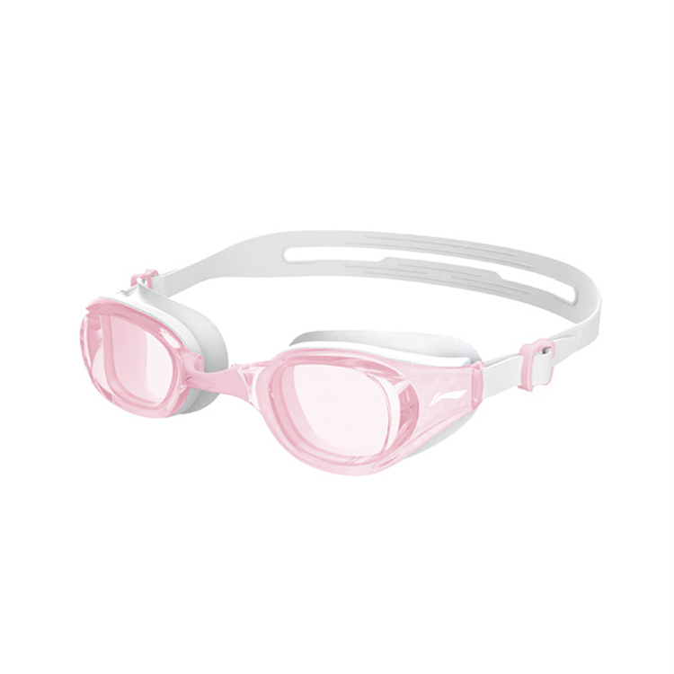 Li Ning Waterproof Anti Fog Swim Goggles Non Coated Lens Polyester Acid Carbon