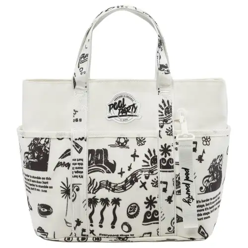 LOL X Li Ning Sports Life Collection Handbags Milk White & Black All Over Print