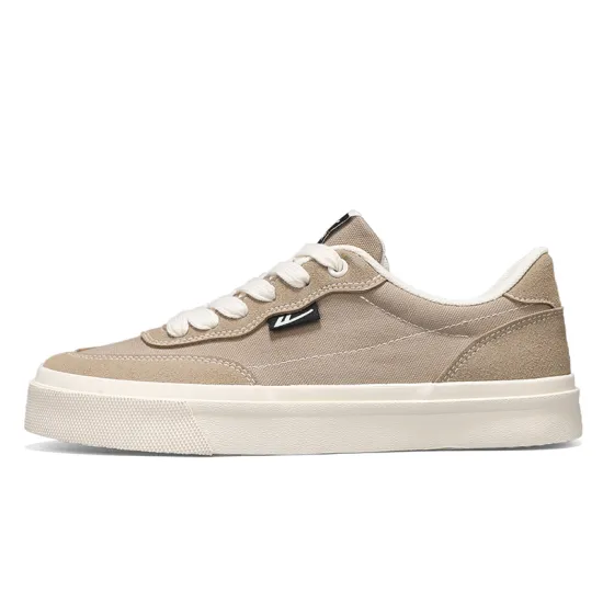 Warrior Slip-Resistant Cushioning Wear-Resistant Lightweight Breathable Low-Top Skateboard Shoes Unisex Apricot