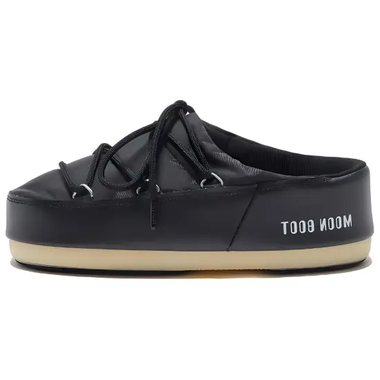 Moon Boot Logo Printed Round Toe Mules Women's