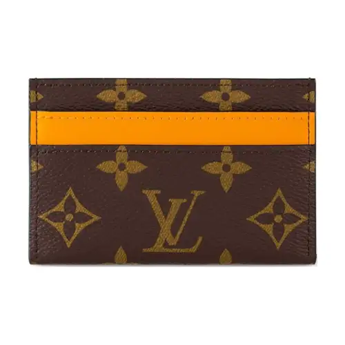 LOUIS VUITTON Canvas With Leather Card Holder Men's Brown