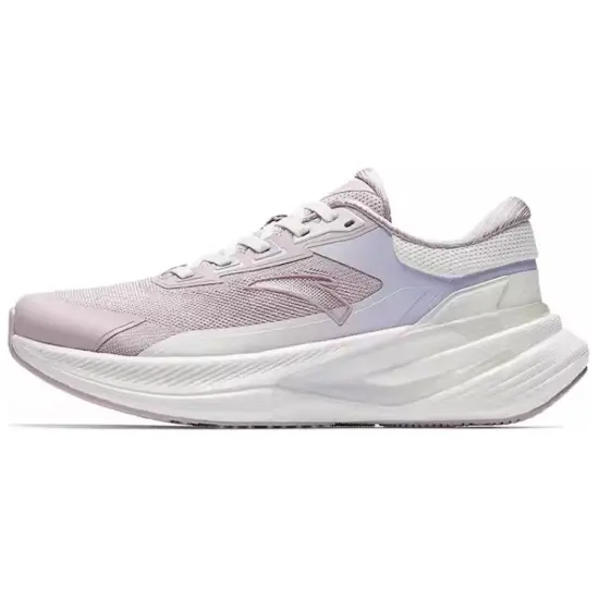 Anta Royal Road Cushioning Wear-Resistant Low-Top Sprint Running Shoes Women's Pink White