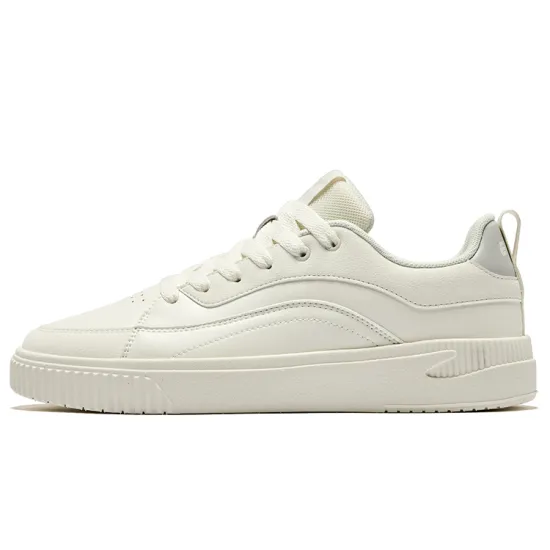 Erke Skateboard Shoes Men Low-Top Microcrystal White