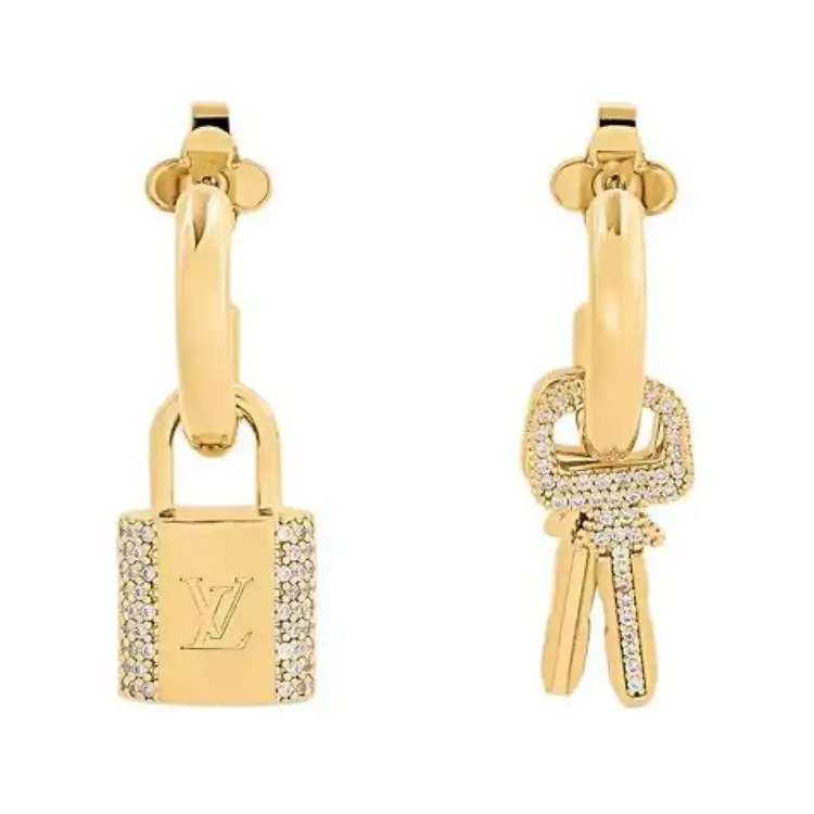 LOUIS VUITTON Lv Padlock Earrings