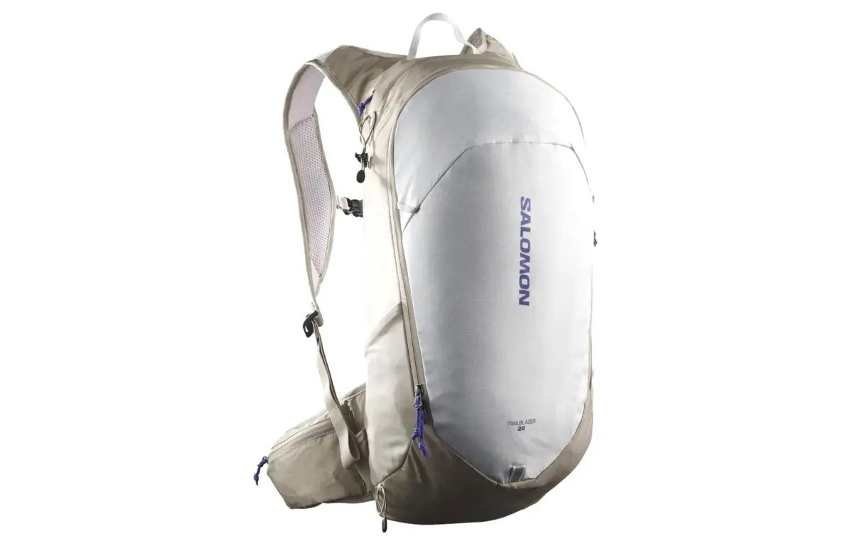 SALOMON 20L Mountaineering Double Shoulder Outdoor Bag Backpack Polyester Glacier Gray Unisex