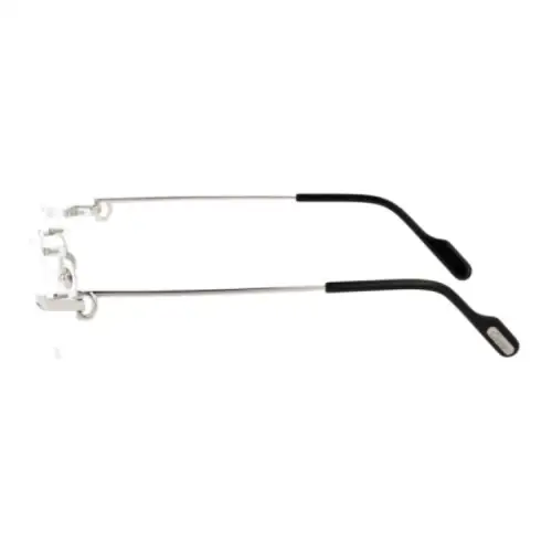CARTIER Rectangular Eyeglass Frames Men's Black