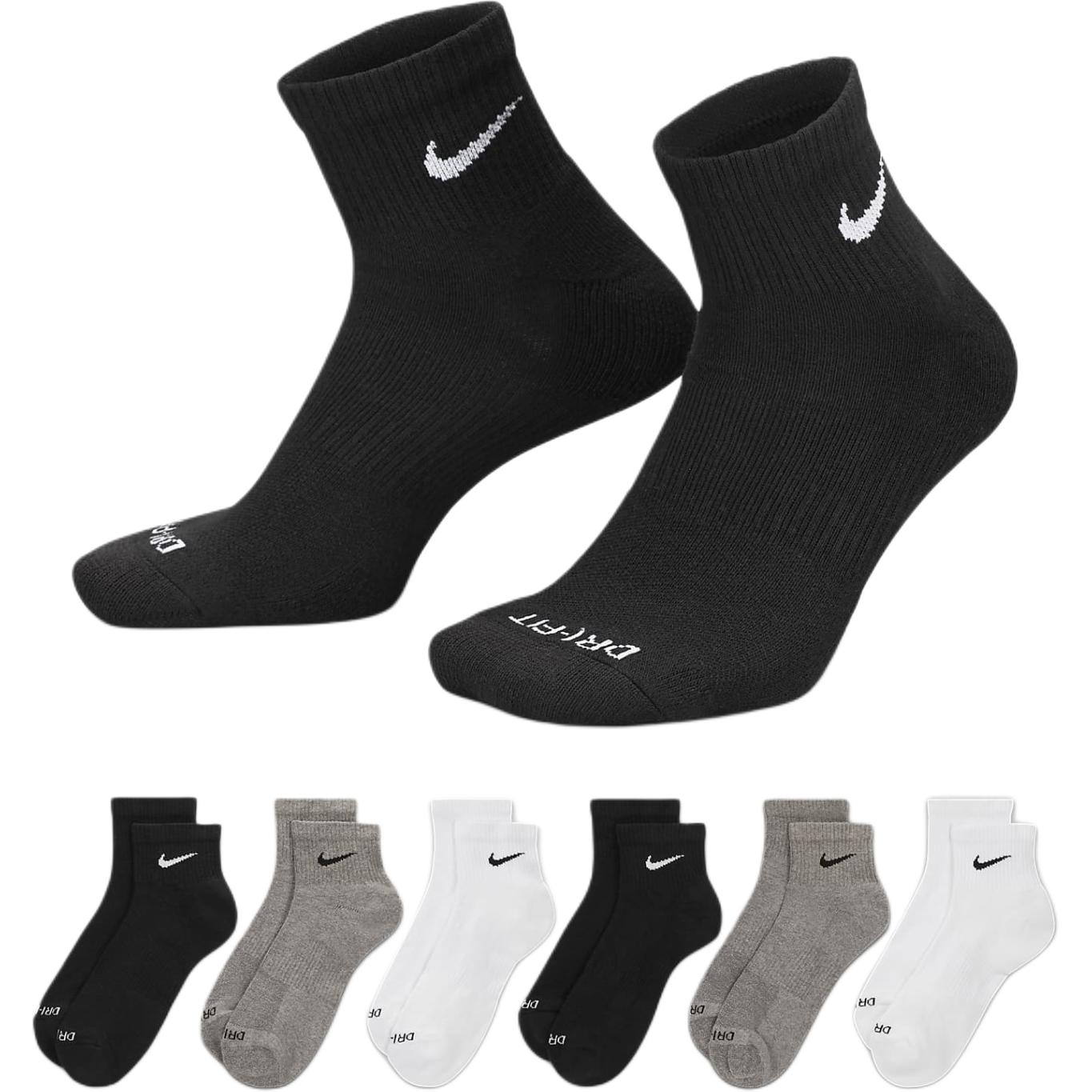 Nike Mid Calf Socks Unisex 6 Pack