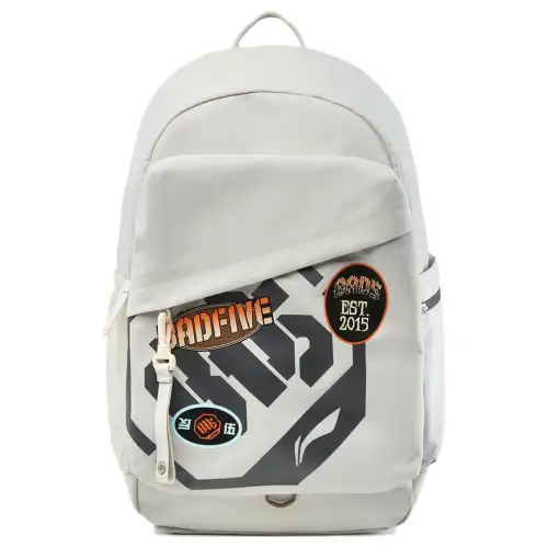Li Ning Polyester Backpack Regular Unisex Oat Gray