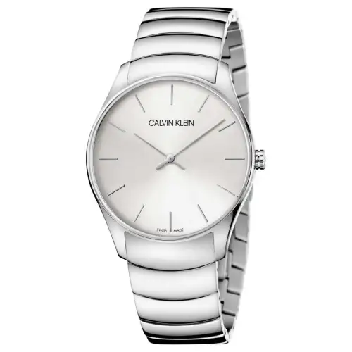 CALVIN KLEIN Classic Collection Wrist Watches Quartz Movement Stainless Steel Strap 38mm White Dial Men's Watches