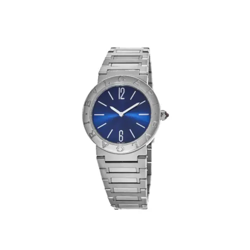 BVLGARI Wrist Watches Quartz Movement Stainless Steel Strap 33mm Blue Dial Women's Watch 30m Water Resistant