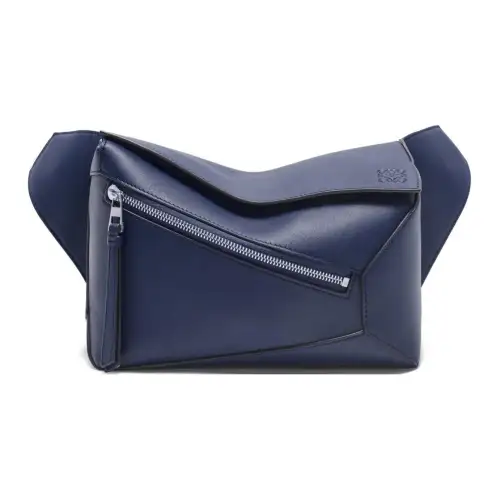 LOEWE Puzzle Calfskin Fanny Pack Small Women's Dark Blue