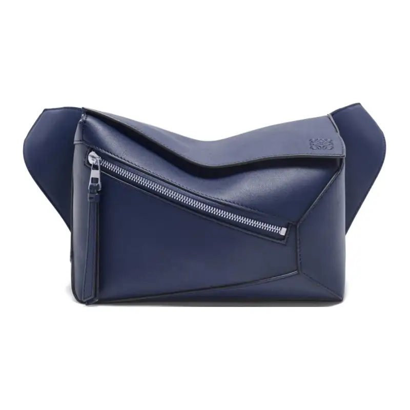 LOEWE Puzzle Calfskin Fanny Pack Small Women's Dark Blue