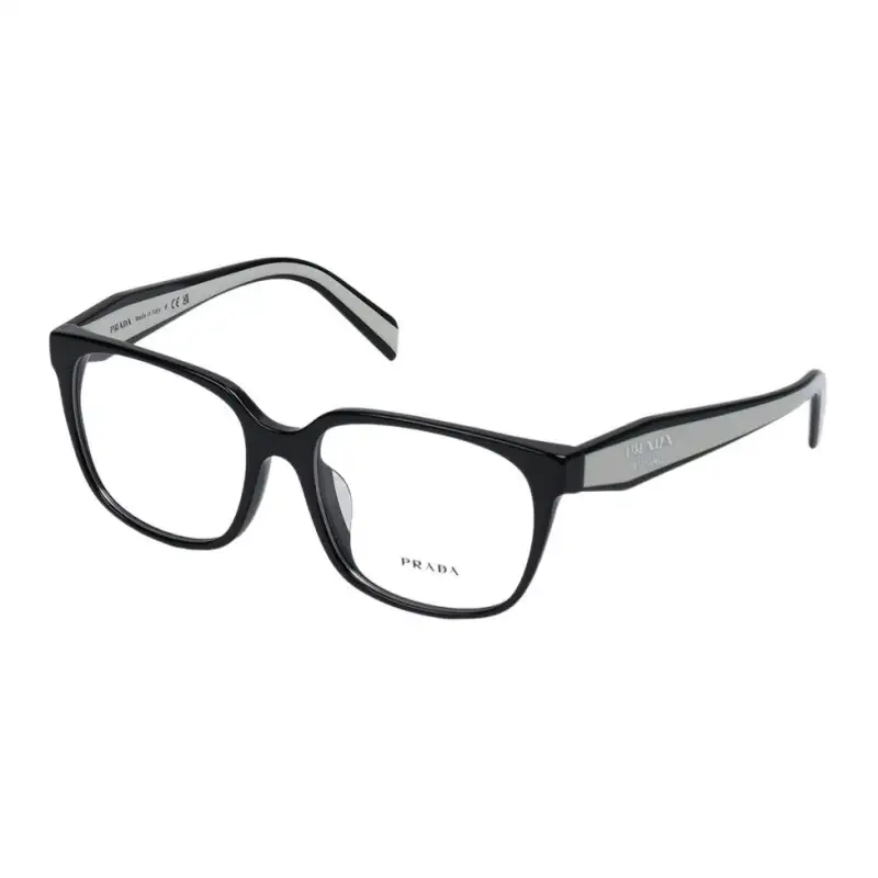 PRADA Irregular Shape Eyeglass Frames Women's Black