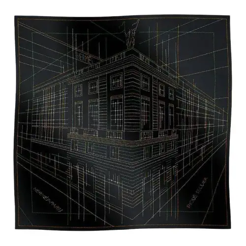 HERMES Knit Scarves Women's Black
