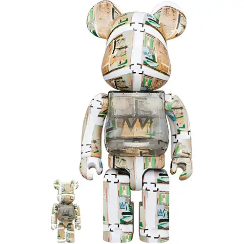 BE@RBRICK 400%100% Jean-Michel Basquiat King Pleasure trendy doll 7cm/28cm