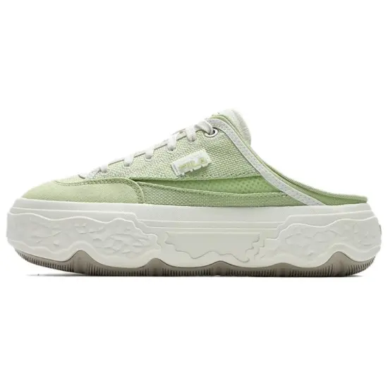 FILA ROCK Rock Mules Anti Slip And Wear Resistant Lightweight Low Top Canvas Shoes Women's Margarita Green
